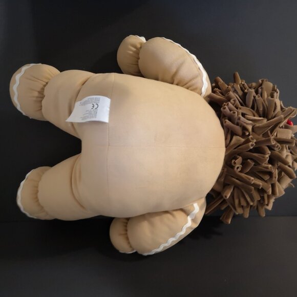 Dan Dee Christmas Gingerbread Girl Stuffed Plush Tan w/ White Trim & Red Bow - Picture 3 of 8